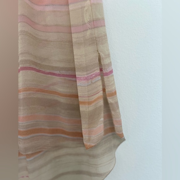 Wilfred Silk Peachy Stripe Button Up Blouse - Picture 4 of 12